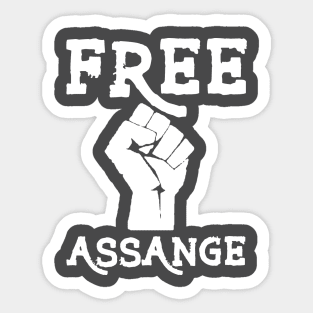 Free Assange (Power Fist) Sticker